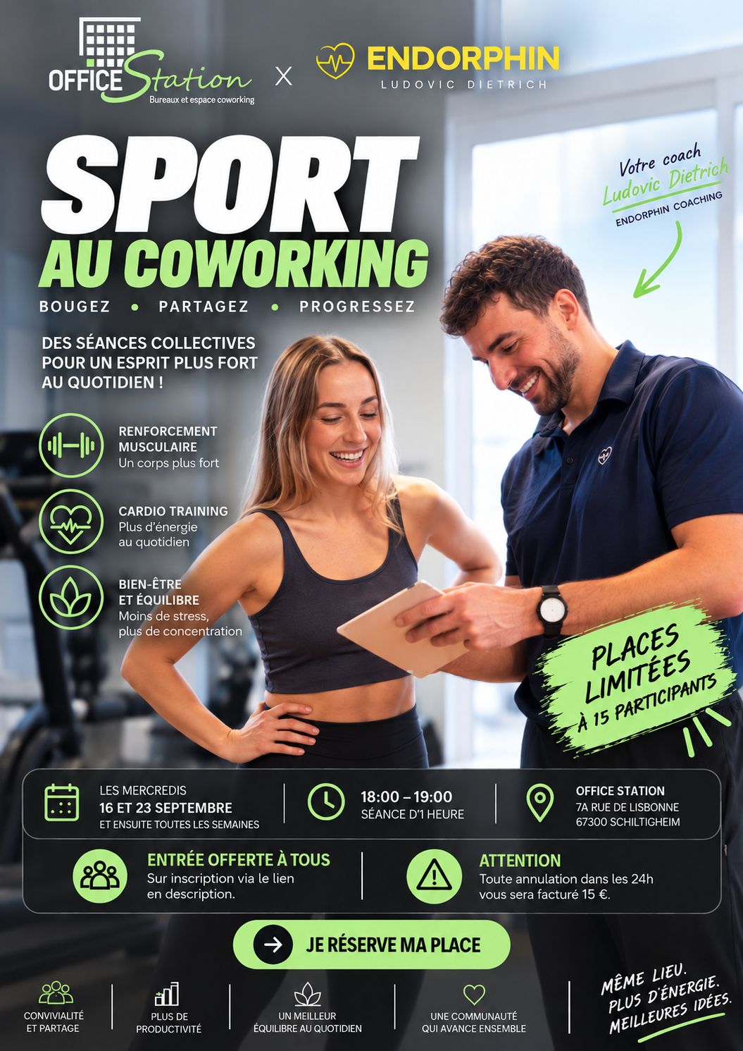SPORT AU COWORKING OFFICE STATION | Endorphin Coaching Office Station : en mouvement Lingolsheim 0